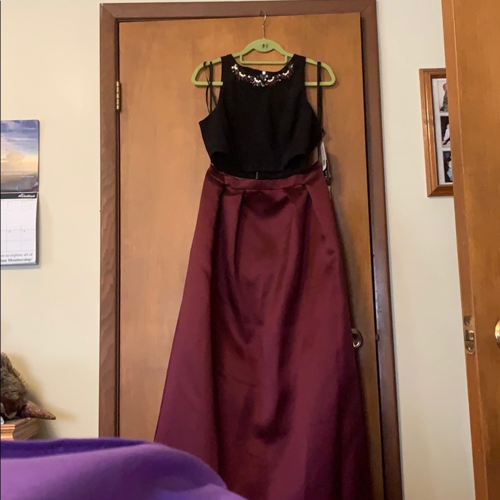 Two piece prom dress
